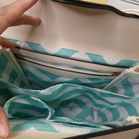 NWOT Cream Box Bag - Picture 4 of 6